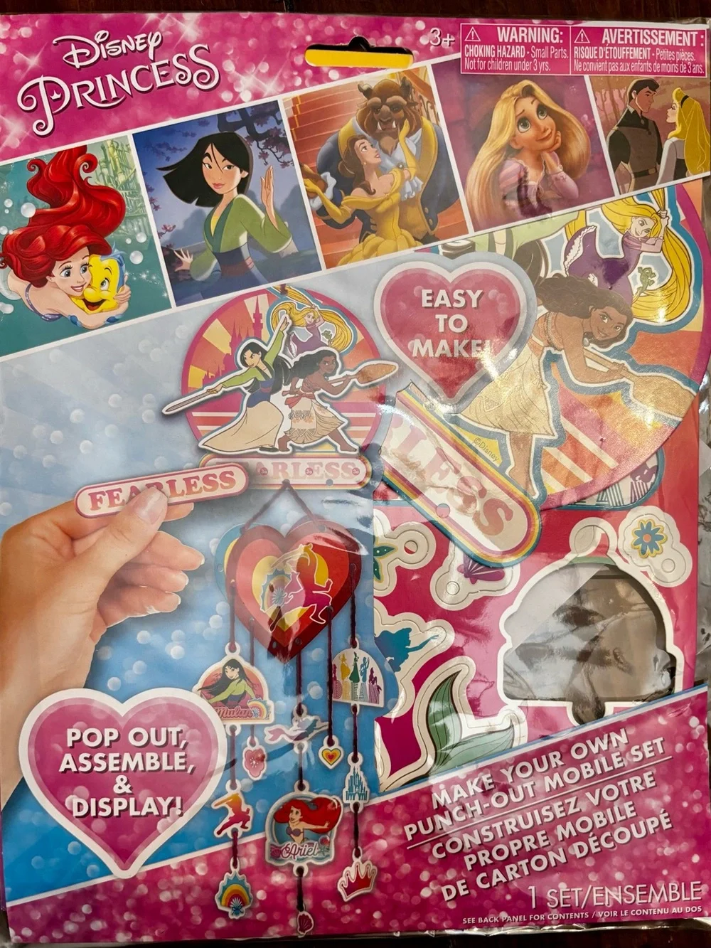 Disney 3piece set-Troll Suncatchers, Frozen, Moana & others on 2 DIY mobile sets
